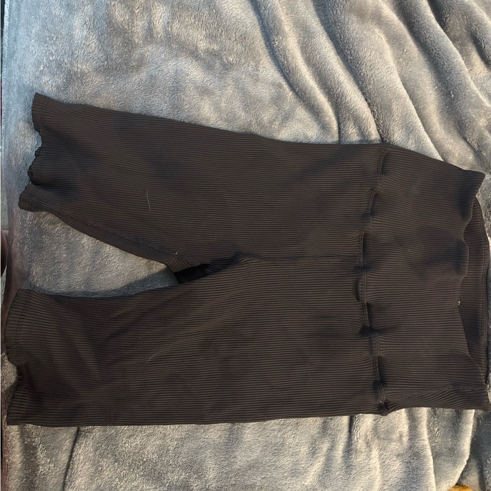 Love Tree Black Ribbed Pants
